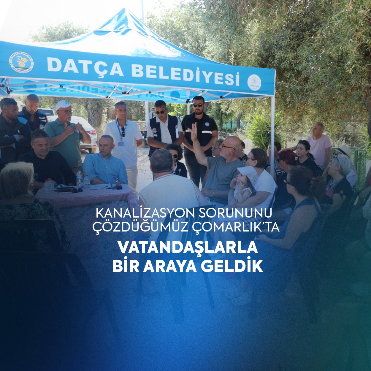Kanalizasyon Sorununun Çözüldüğü Çomarlık’ta Vatandaşlarla Bir Araya Gelindi