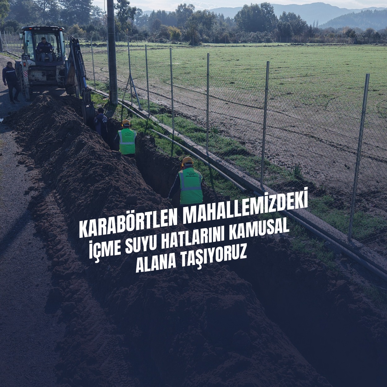 MUSKİ, Karabörtlen Mahallesi’ndeki İçme Suyu Hatlarını Kamusal Alana Taşıyor