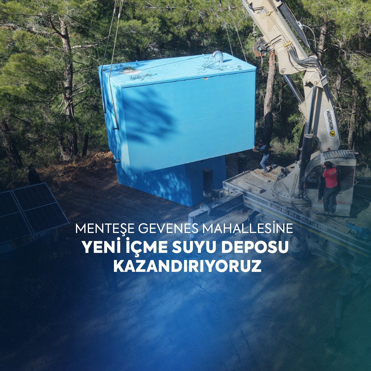 MUSKİ’den Menteşe Gevenes Mahallesine Yeni İçme Suyu Deposu