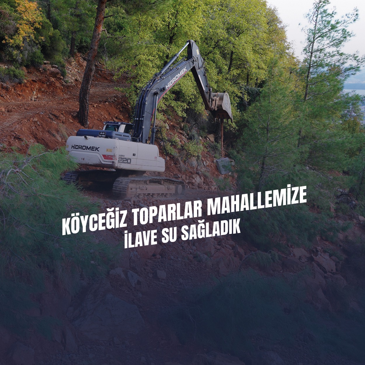 Köyceğiz Toparlar Mahallesi’nde İçme Suyu Kaynaklarında Verim Artırma Çalışması Tamamlandı.