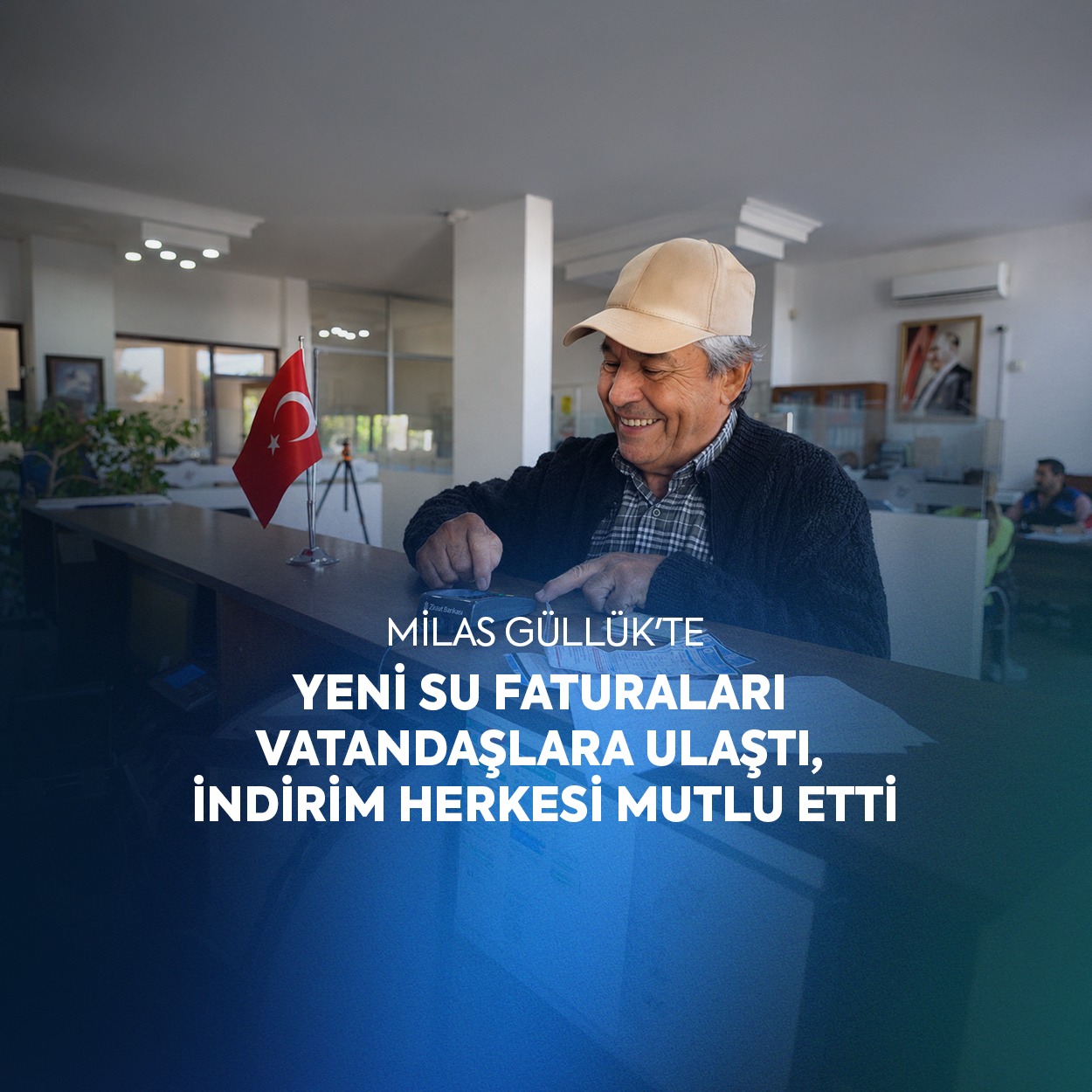 Güllük'te Yeni Su Faturaları Vatandaşlara Ulaştı, İndirim Herkesi Mutlu Etti