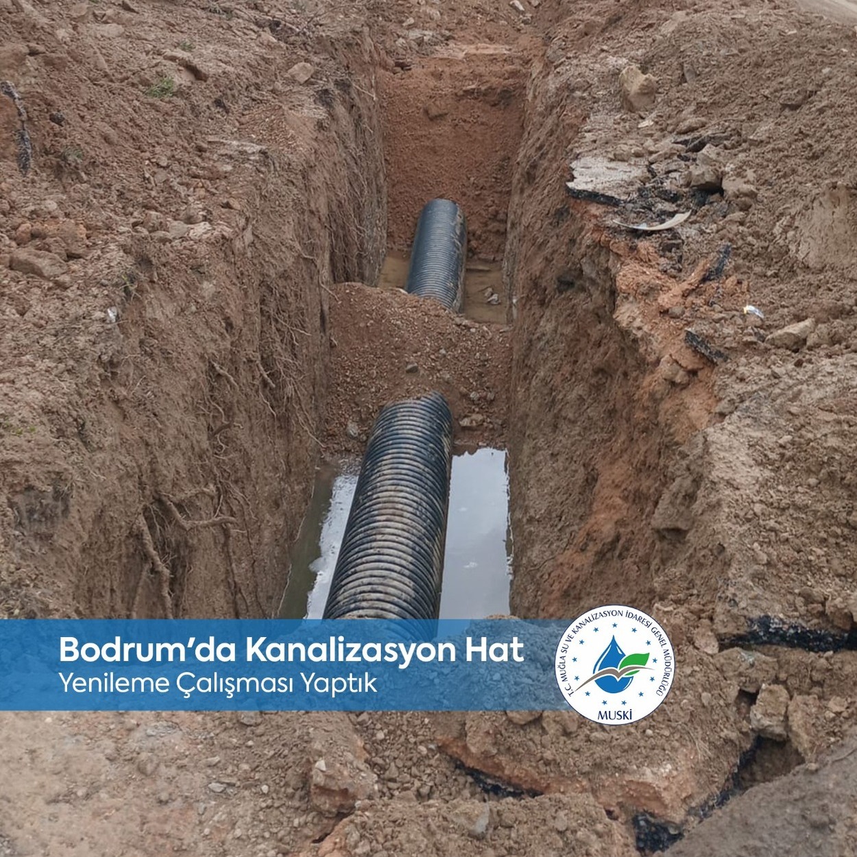 Bodrum'da Kanalizasyon Hat Yenileme Çalışması Yaptık