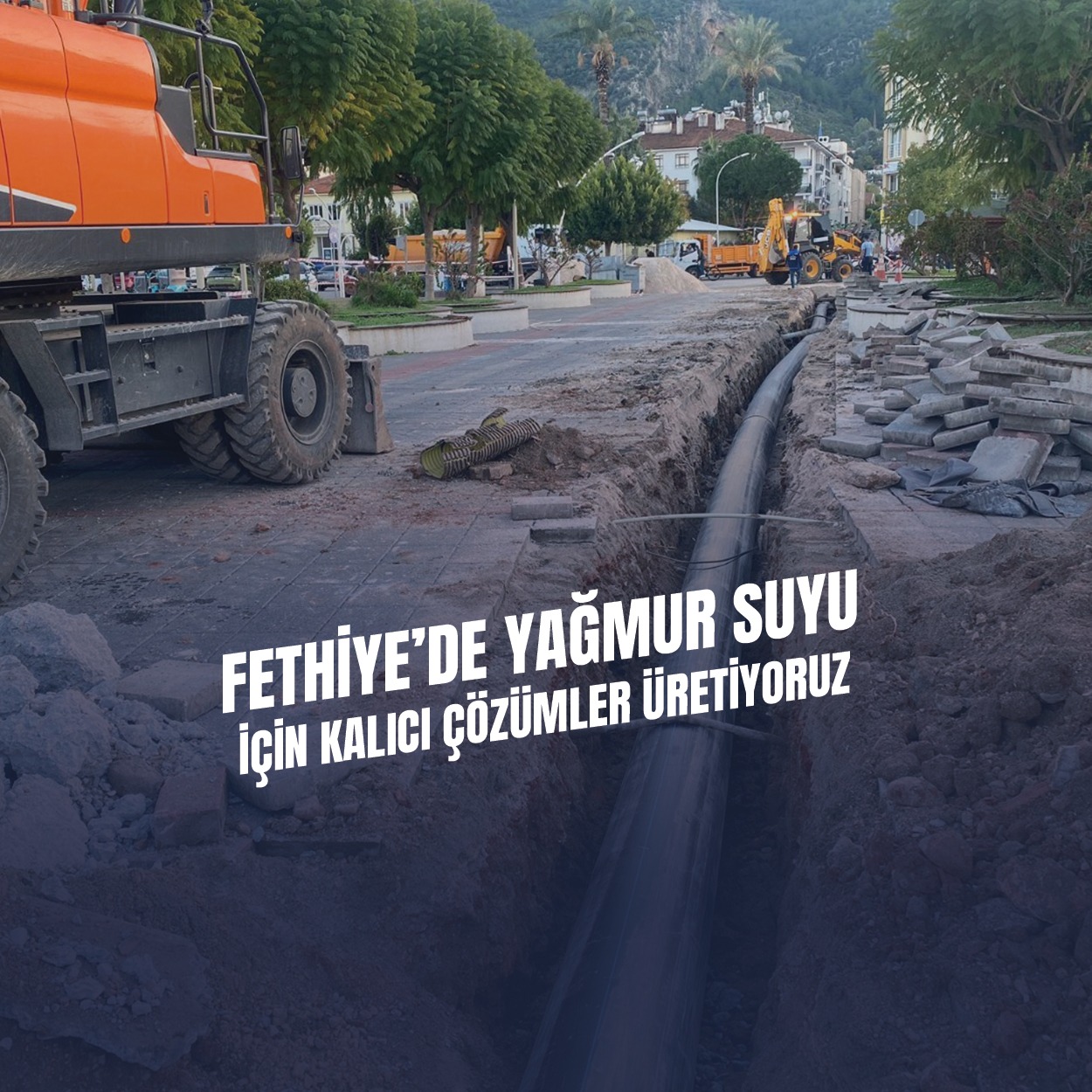 Fethiye İlçemizin Cumhuriyet Mahallesi’nde Su Baskını ve Taşkın Riskine Son Veriyoruz