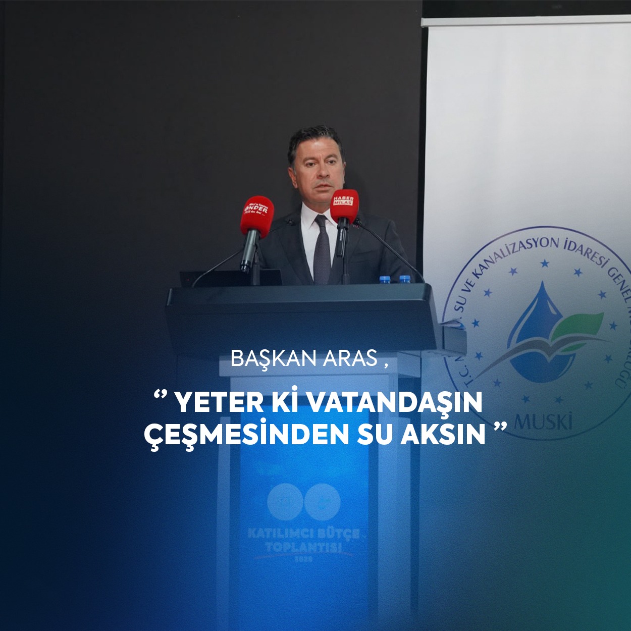 Başkan Aras, “Yeter Ki Vatandaşın Çeşmesinden Su Aksın”